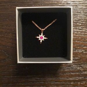 Taylor Swift vision in rose blush necklace